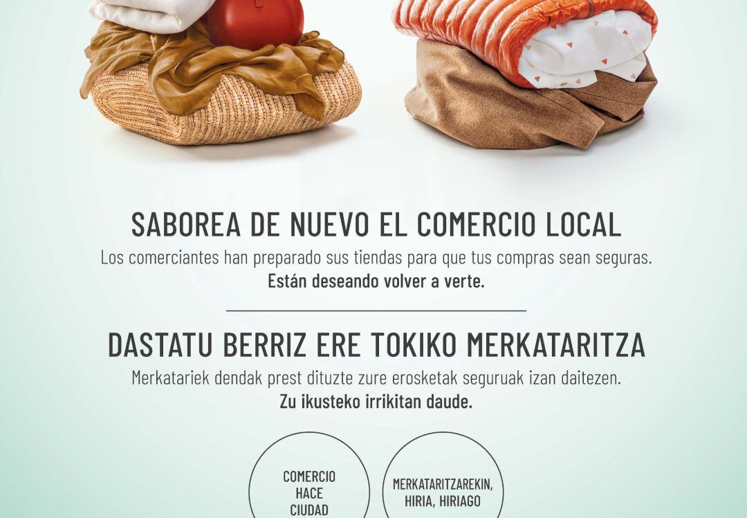 Imagen de la campaña del Ayuntamiento de Pamplona y las asociaciones de comerciantes