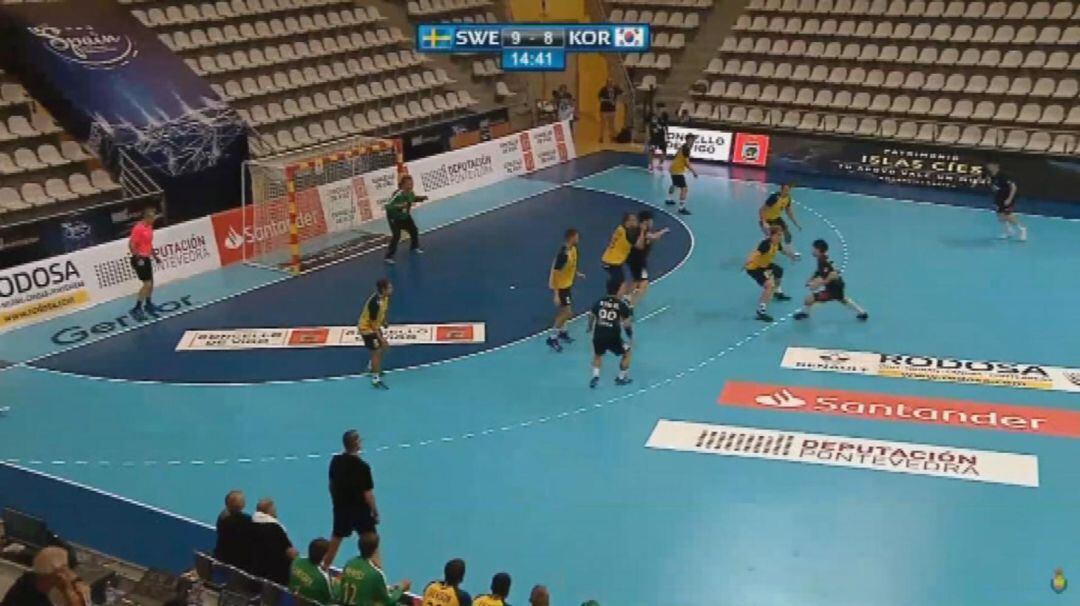 Un instante del Suecia-Korea