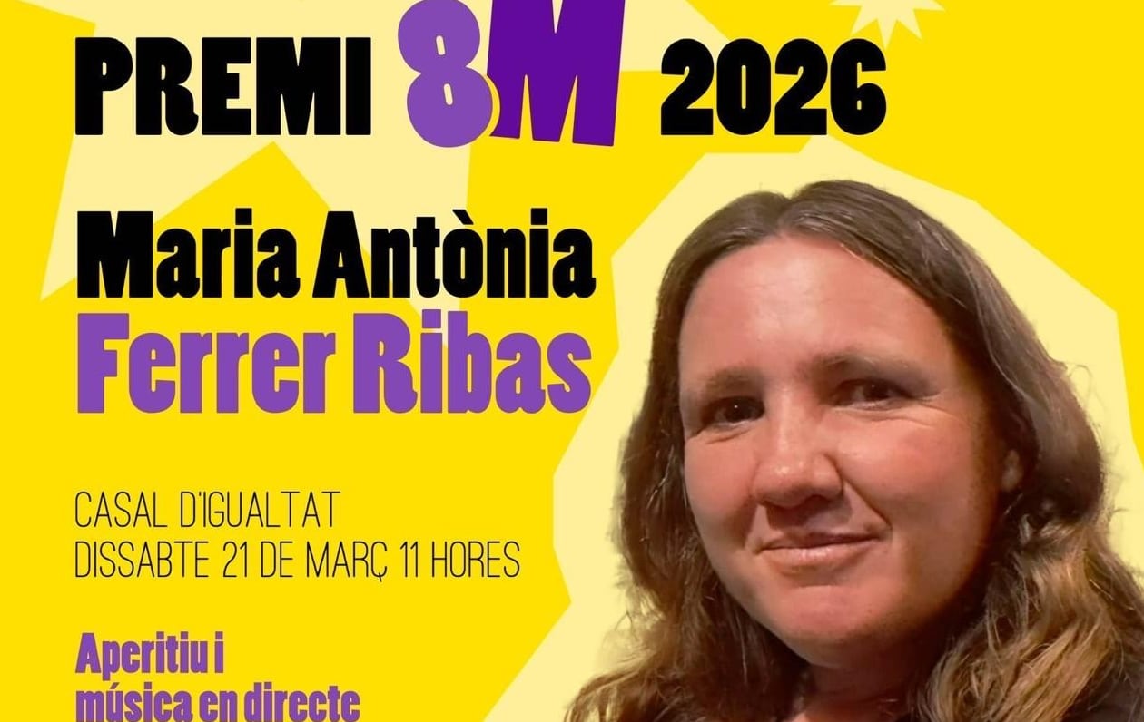 Ferrer Ribas galardonada con el premio 8M