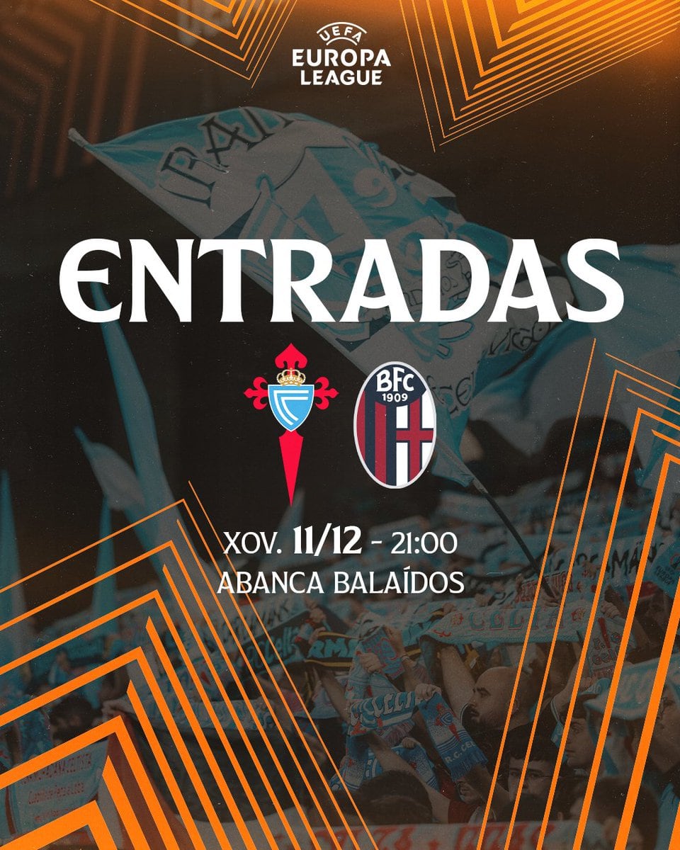 Anuncio de venta de entradas para el Celta-Bologna