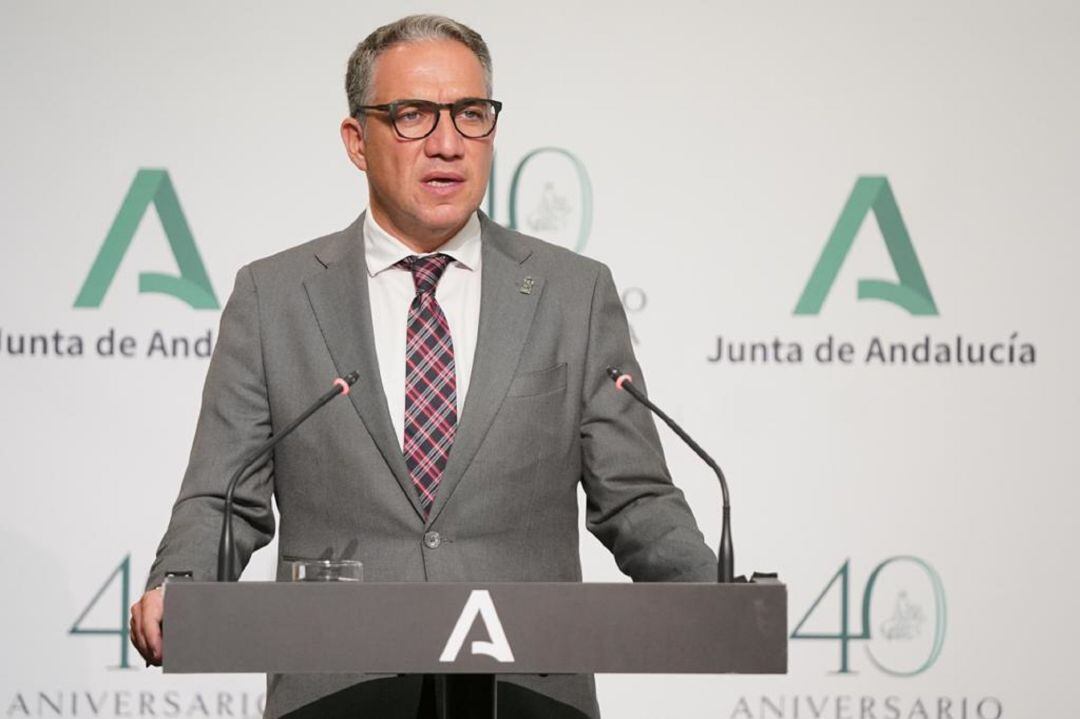 Elías Bendodo, consejero de Presidencia de la Junta de Andalucía
