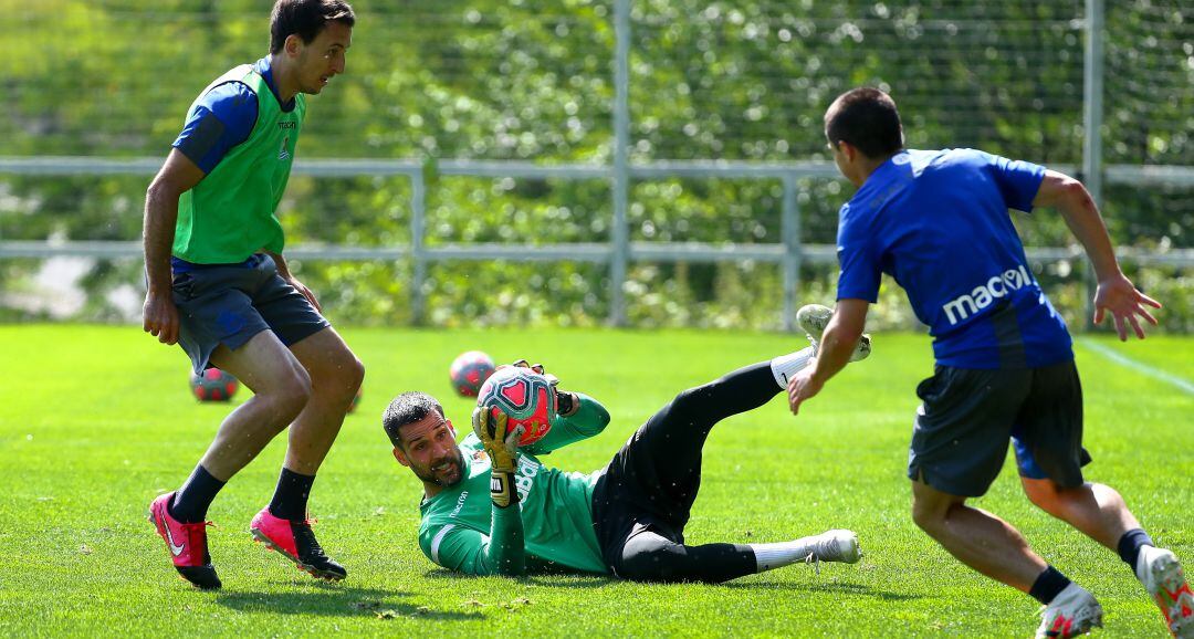 Oyarzabal entrena en Zubieta