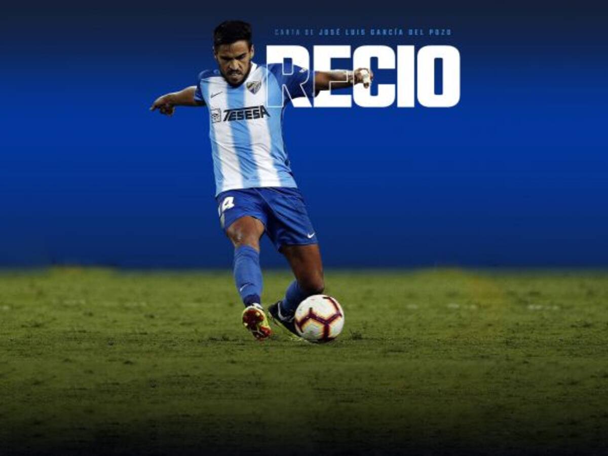 Recio se despide de la afición del Málaga