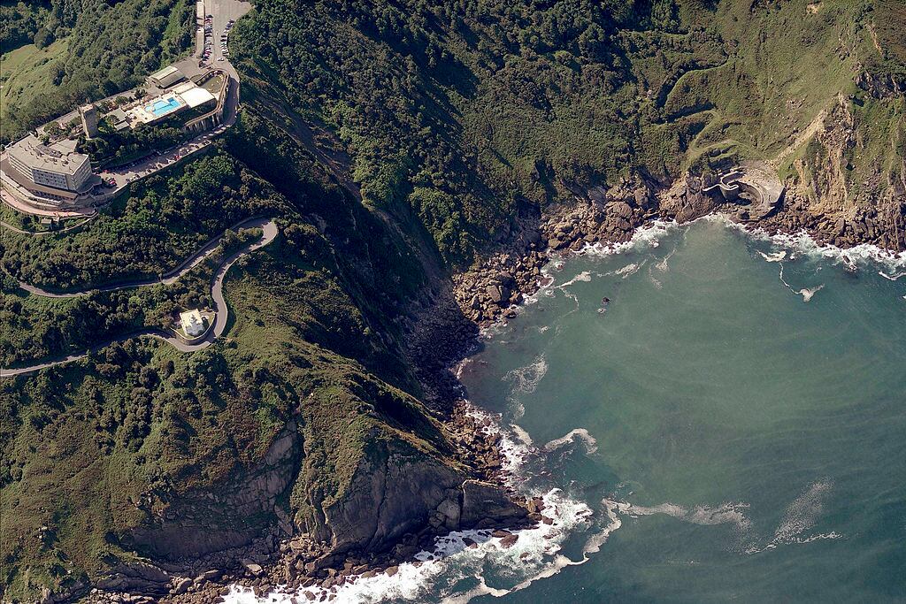 Imagen aérea del Monte Igueldo, San Sebastián