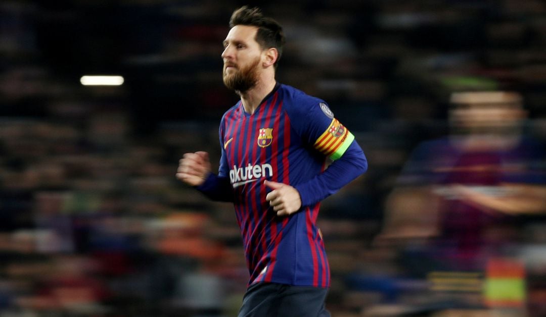 Leo Messi, en el partido de Champions ante el Tottenham.