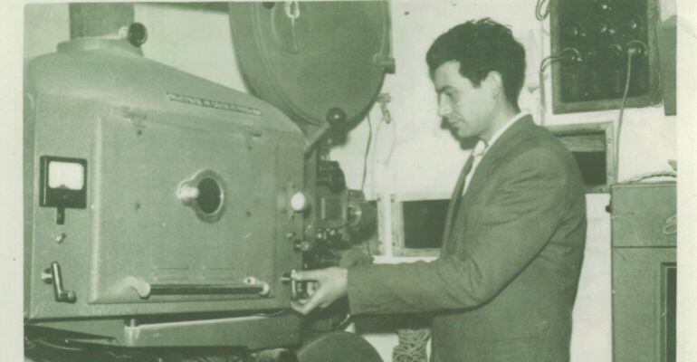 Una de les fotos que es poden veure a l'exposició "Anys de cinema".