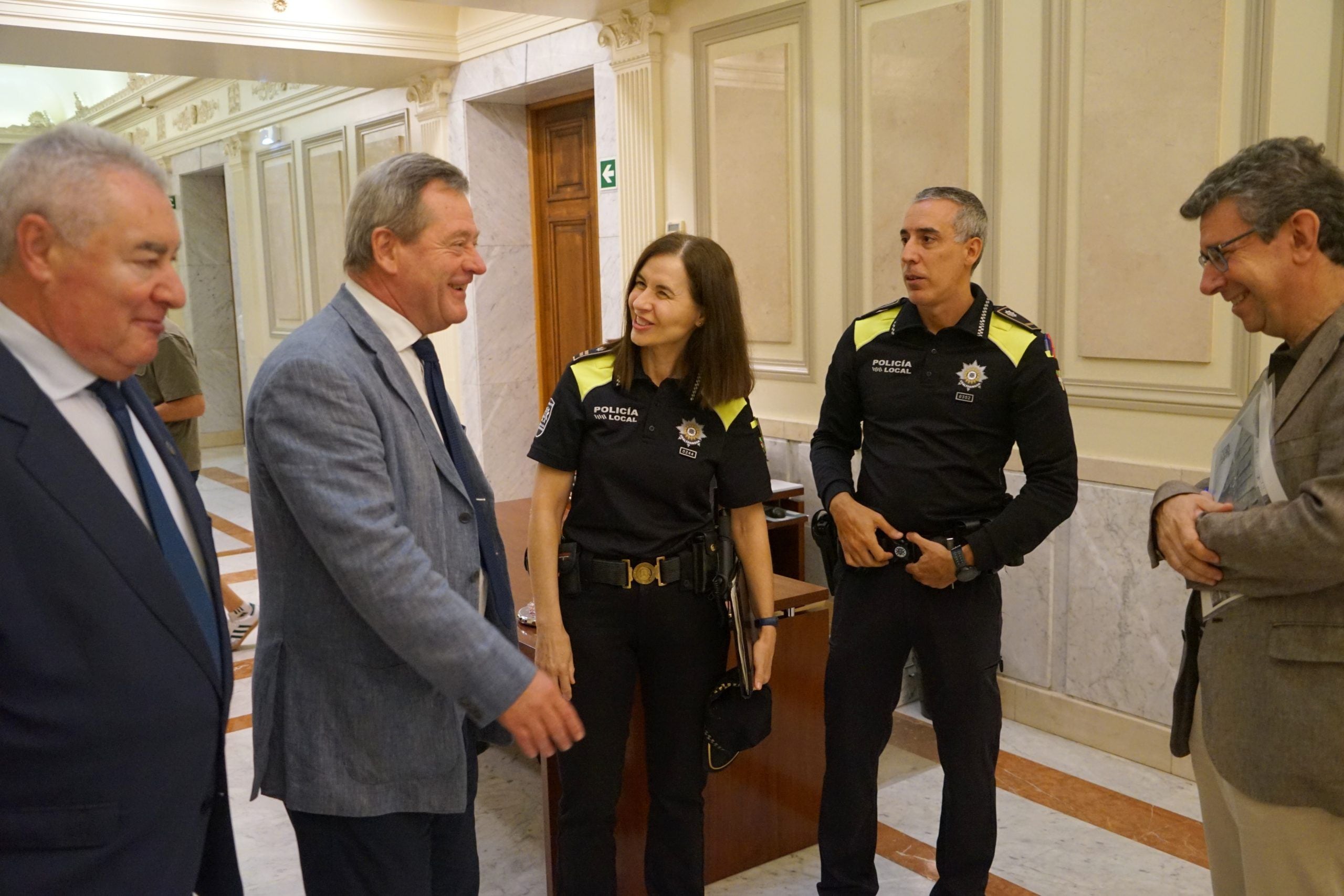 La excomisaria Marian Vidaurre, en una Comisión de Coordinación policial previa a las fiestas de La Blanca.