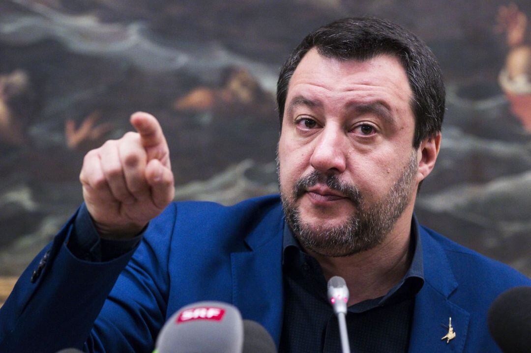 El vicepresidente y ministro de Interior italiano, Matteo Salvini