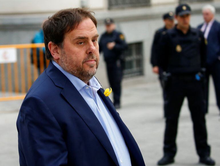 El exvicepresident catalán Oriol Junqueras, a su llegada a la Audiencia Nacional el pasado jueves