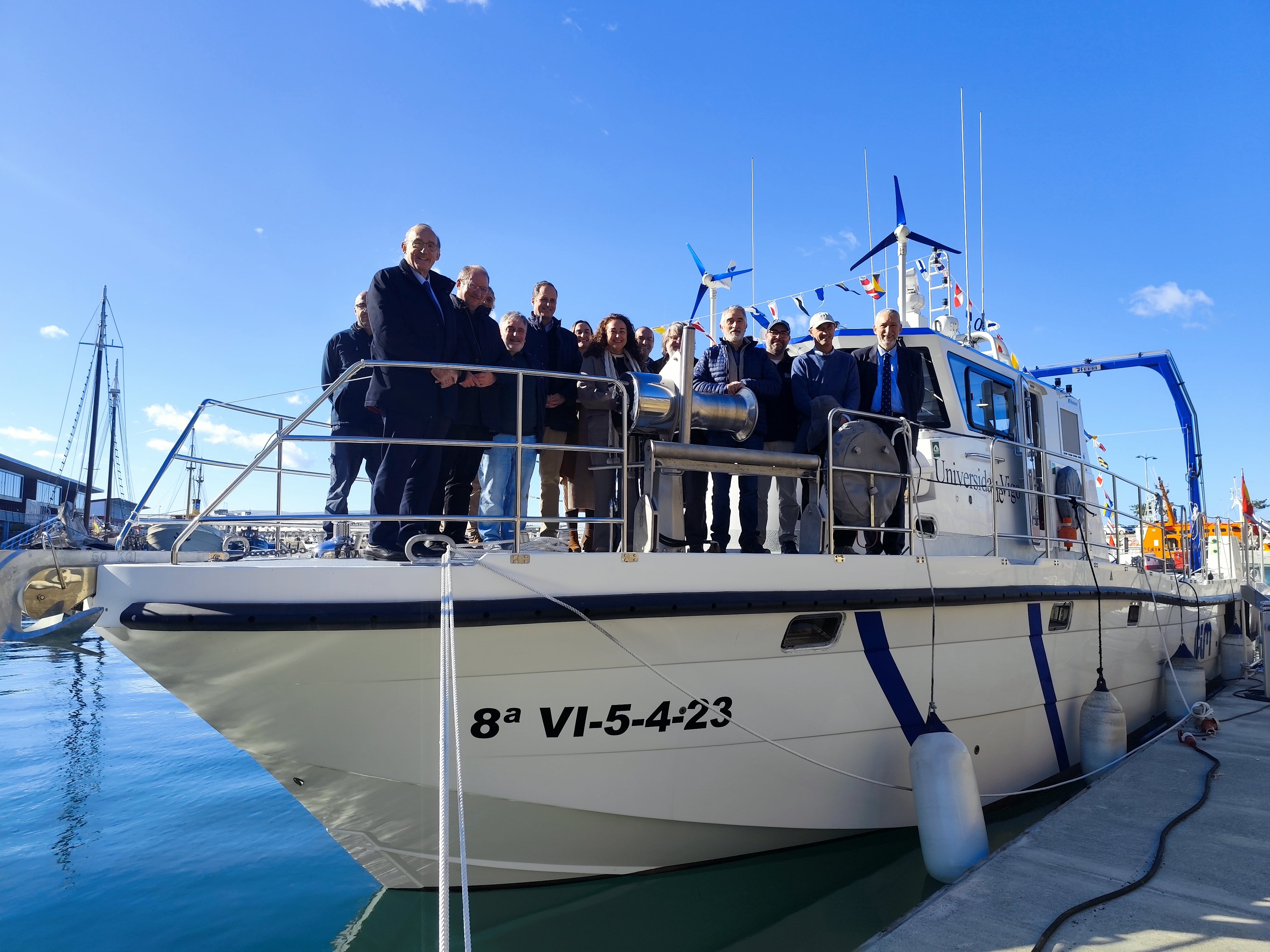 El buque CIM UVigo, amarrado en el Puerto de Vigo
