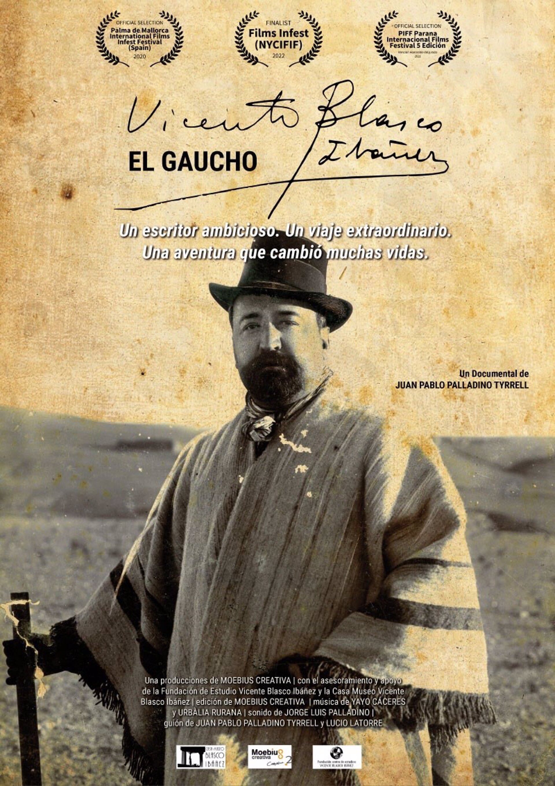 Cartel del documental &#039;Blasco Ibáñez, el gaucho&#039;