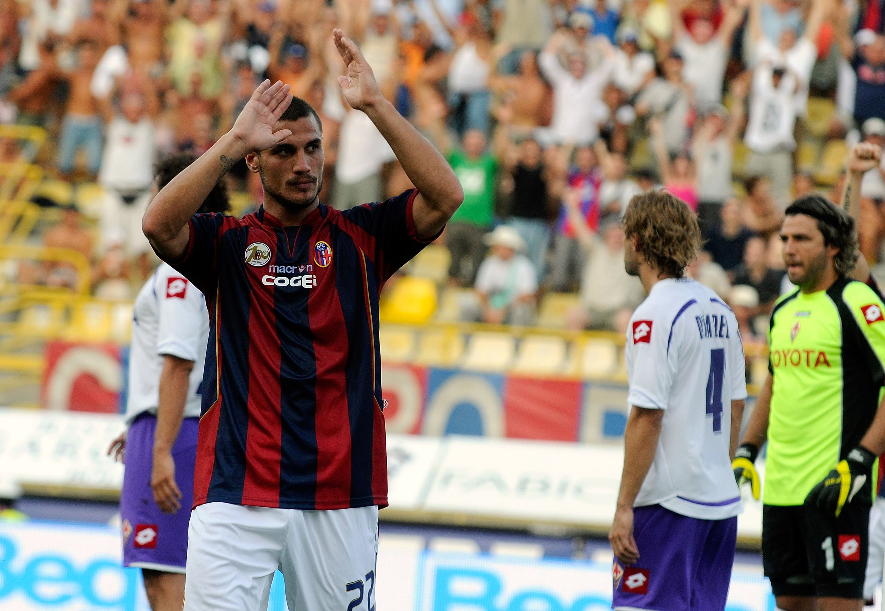 Daniel Osvaldo en su etapa en el Bolonia