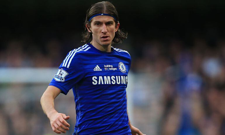 Filipe Luis, durante un partido con el Chelsea