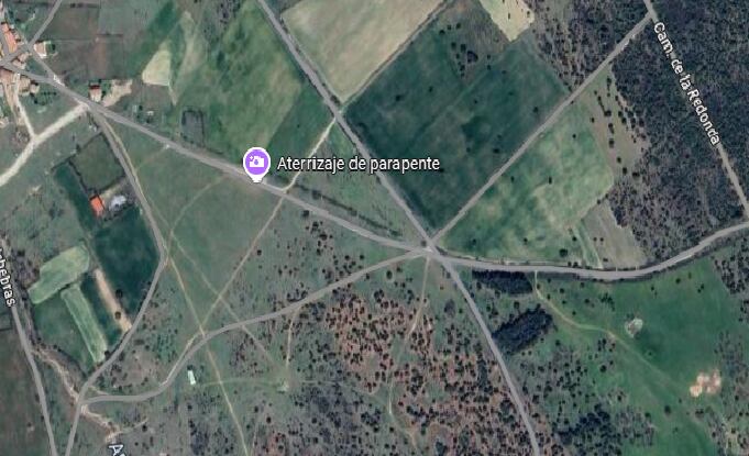 Ubicación de la campa de aterrizaje de Arcones (Segovia)