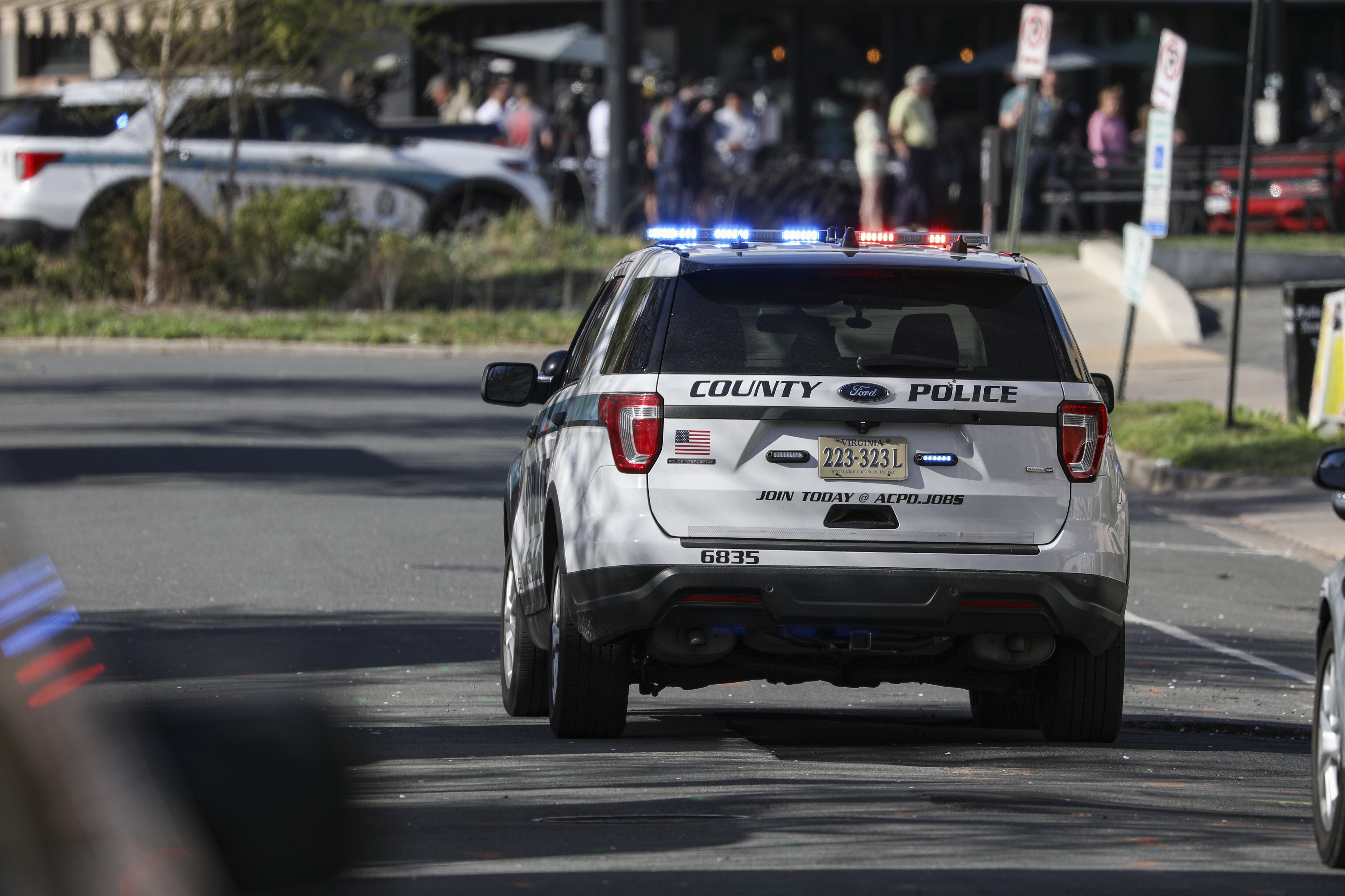 Imagen de un coche de policía en Virginia,