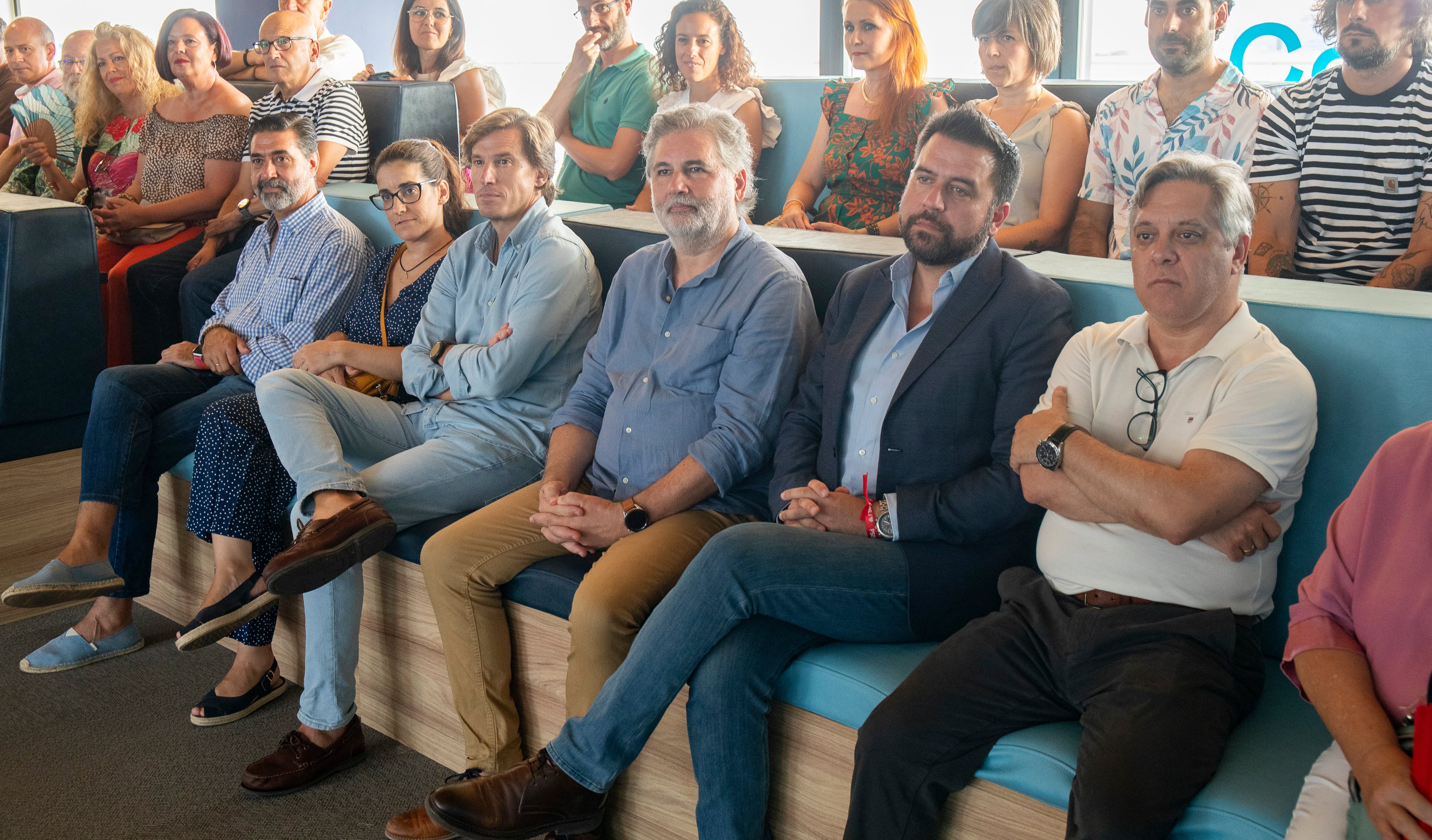 José Manuel Verdulla, Gloria Bazán, Pablo Otero, Demetrio Quirós, Fran González y Óscar Torres en la presentación de Fenicia