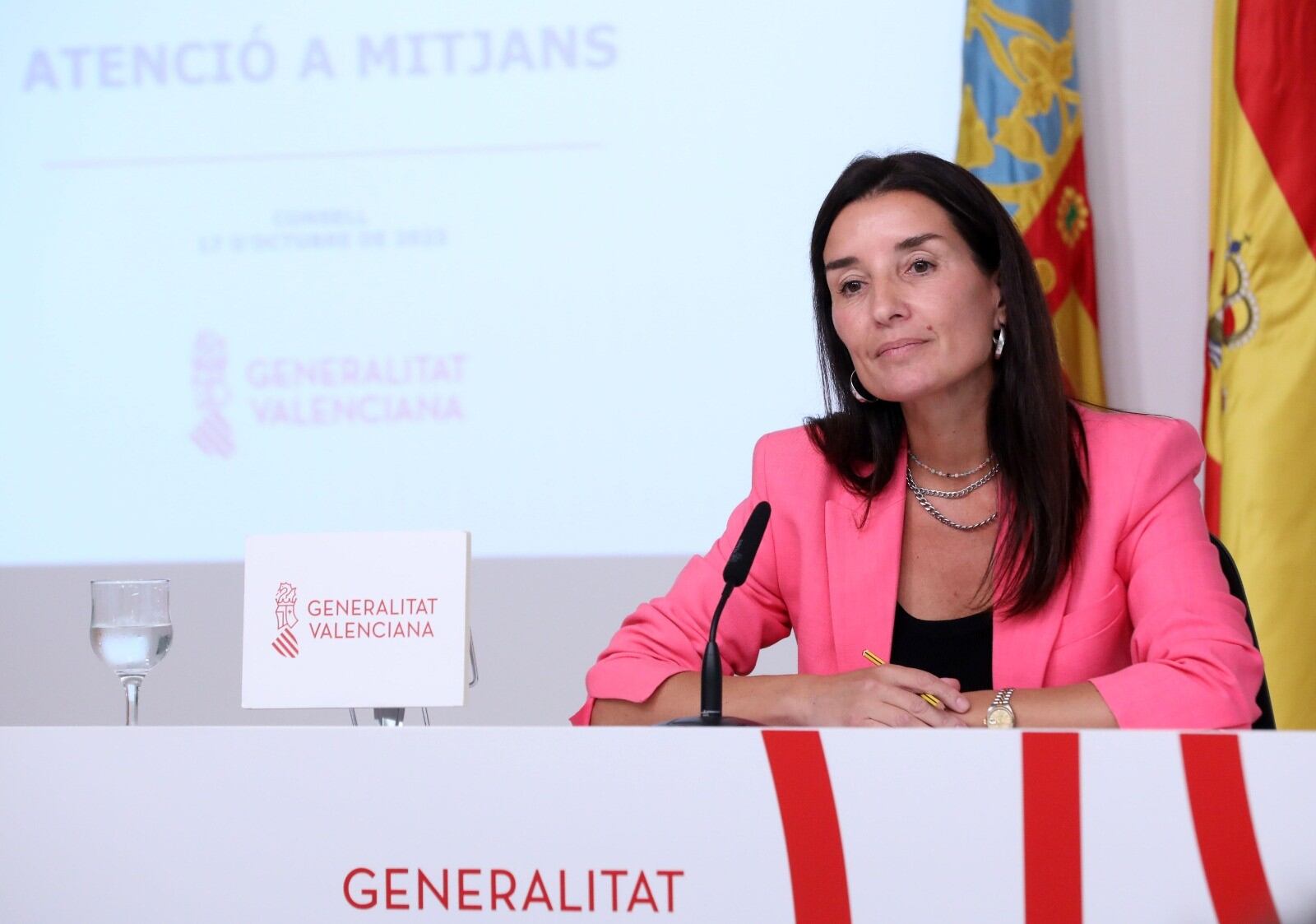 La consellera de Hacienda y portavoz de la Generalitat, Ruth Merino