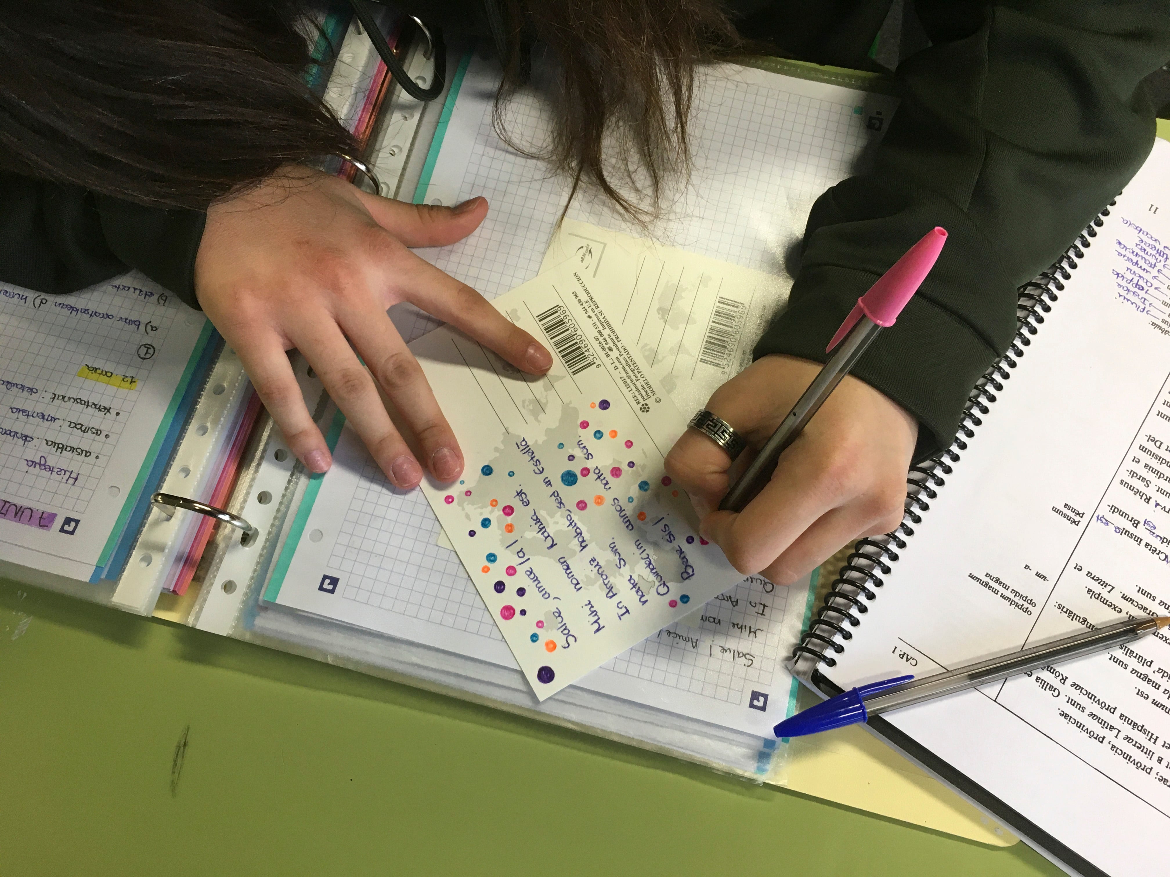 Una alumna de un colegio.