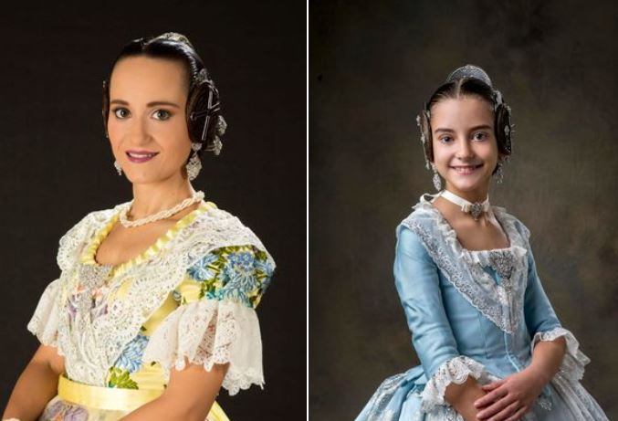 Marta Millet, Fallera Mayor de Gandia y María de Sanfélix, Fallera Mayor Infantil.