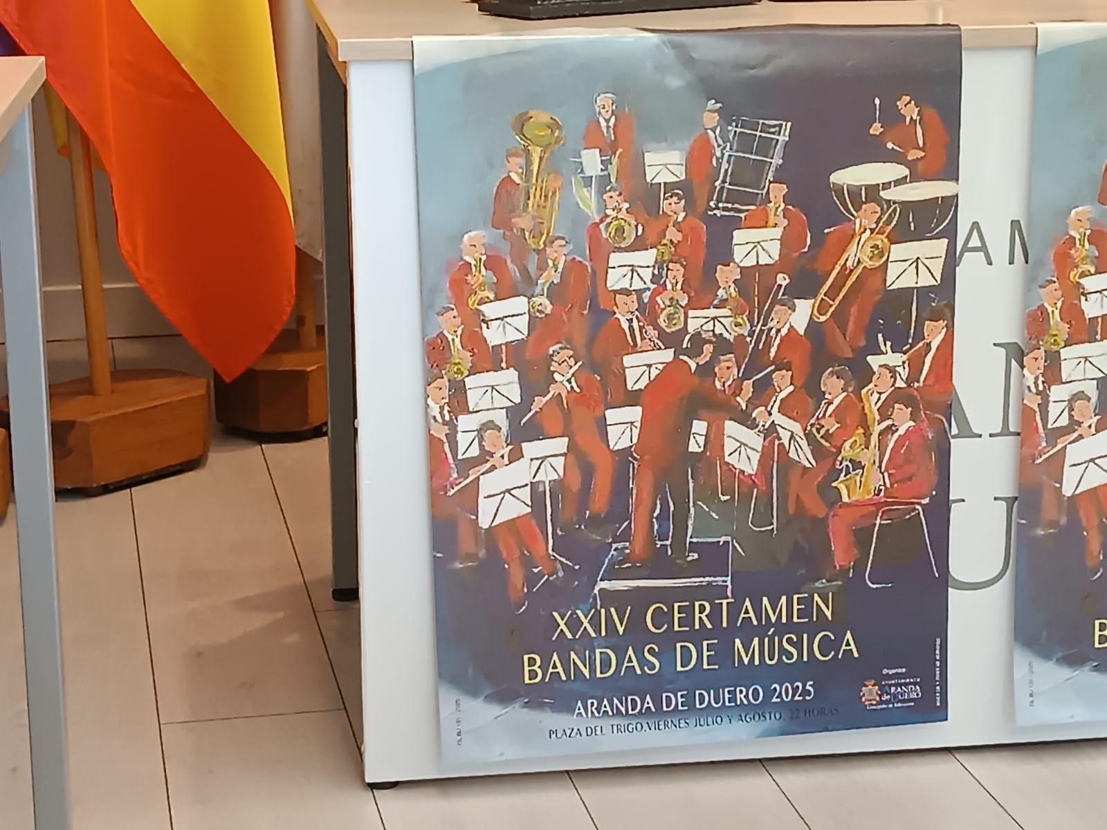 Cartel XXIV Certamen de Bandas Villa de Aranda, obra de Javier Gil Puente y Javier Gil Hernando