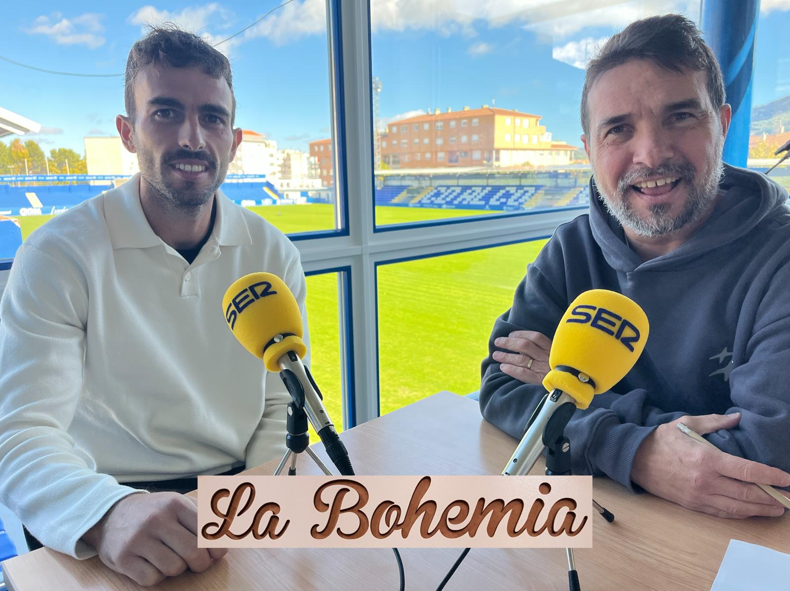 Guille Andrés, jugador del Alcoyano en "El café del Alcoyano"