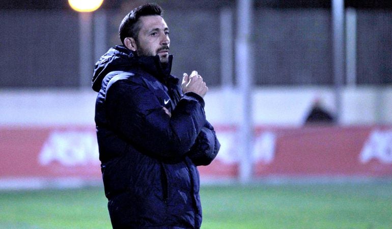 Manolo Herrero durante el último partido