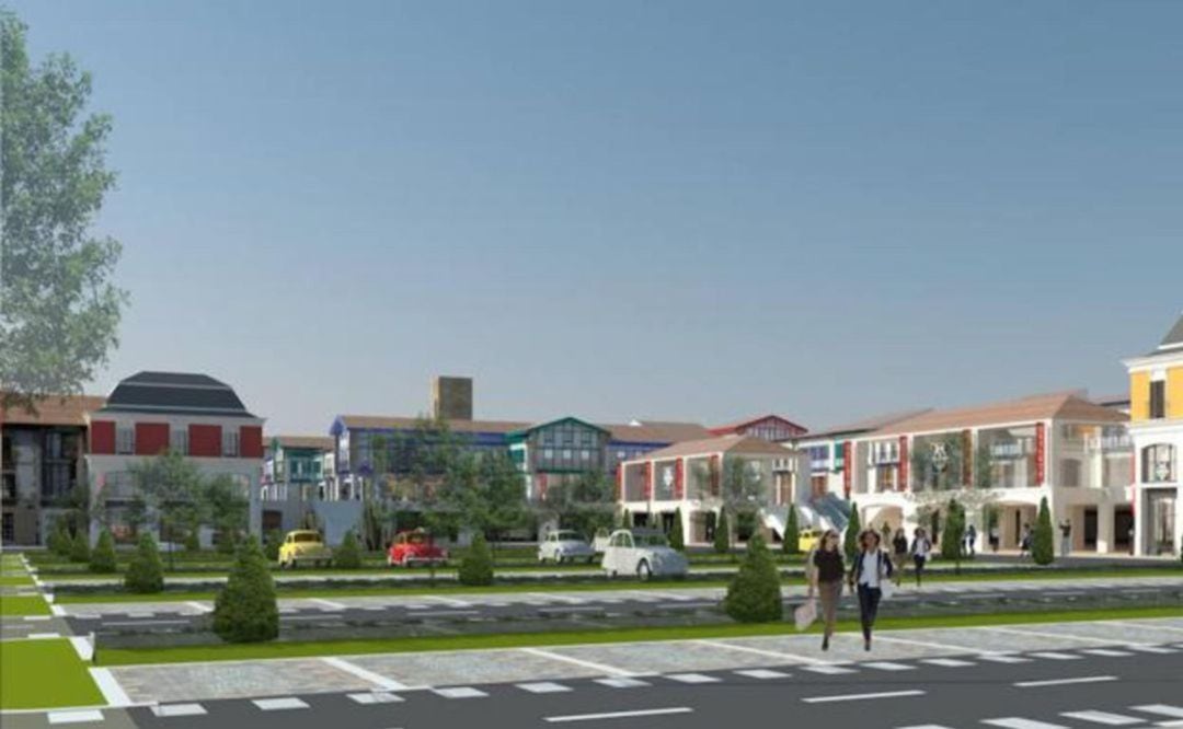 Imagen de "Hondarribia Village", el mega outlet previsto en Zaldunborda Gaina