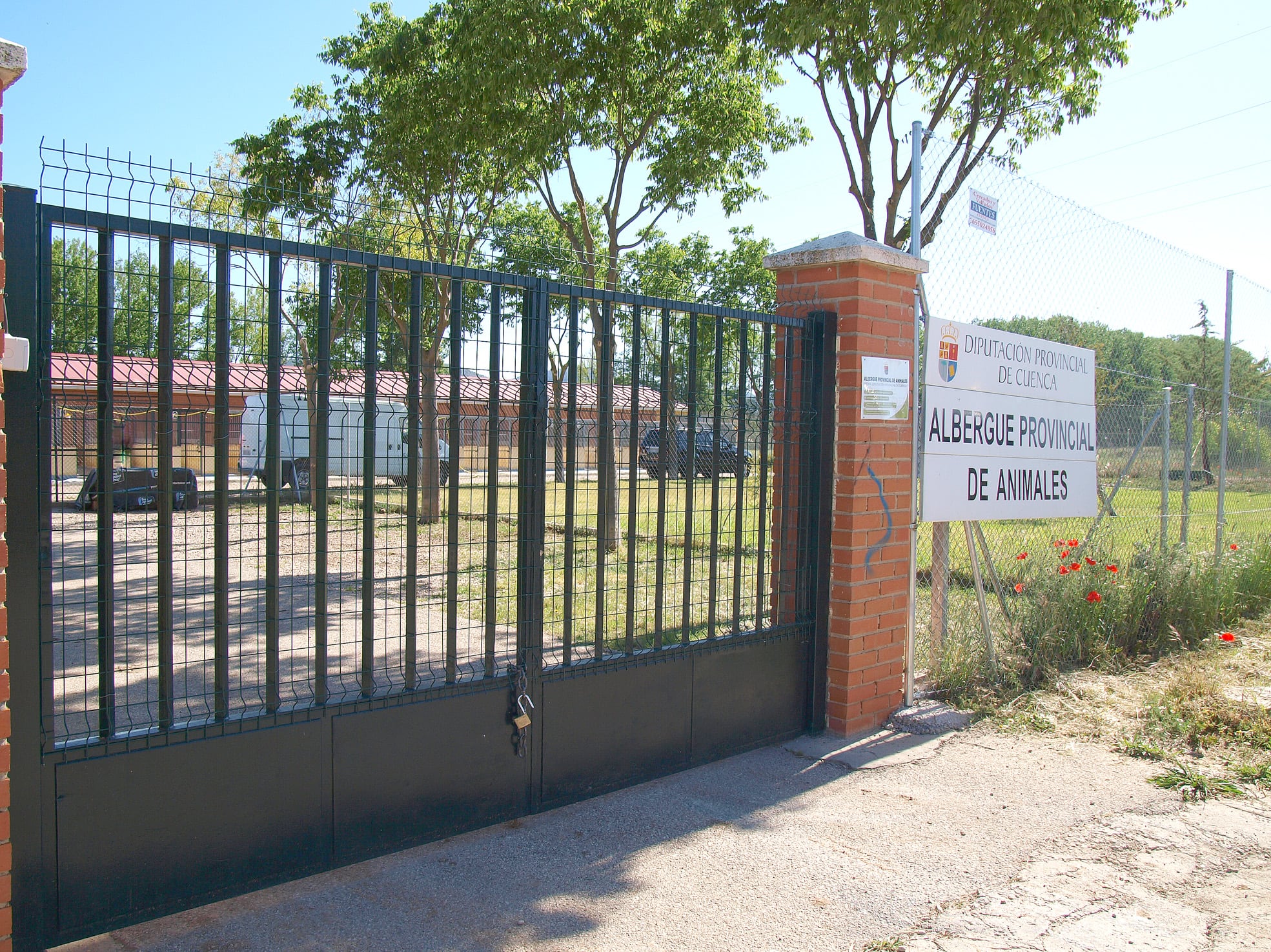 Entrada albergue de animales de la Diputación de Cuenca