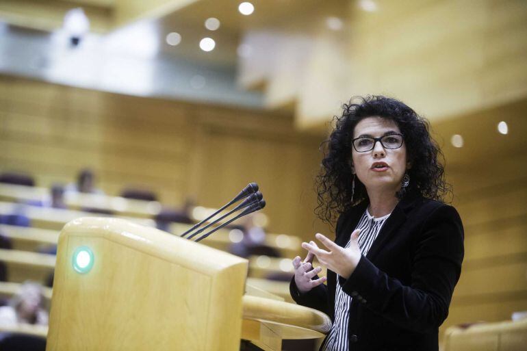 La senadora Marible Mora, durante una intervención en la Cámara Alta