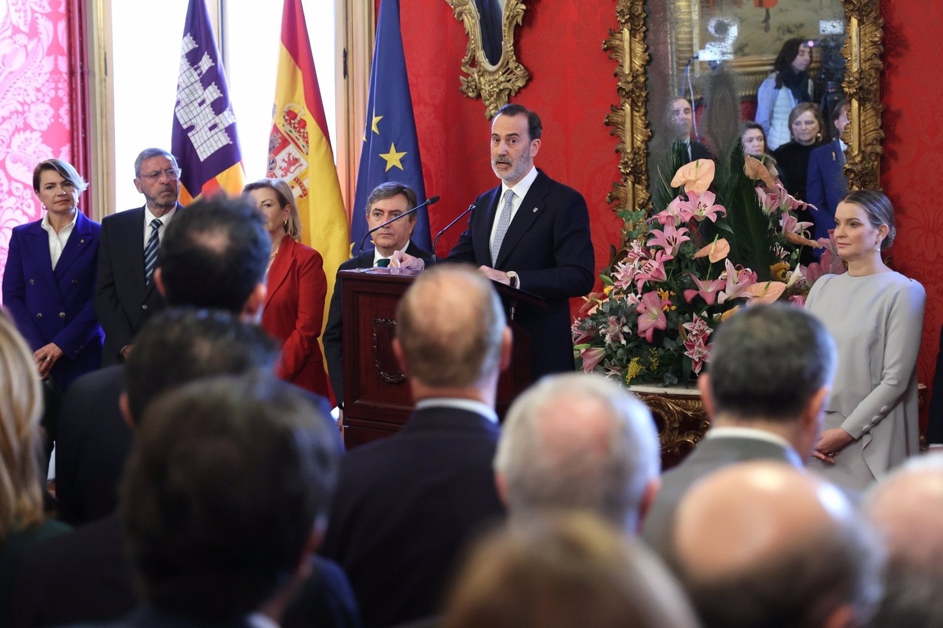 Gabriel Le Senne, durante el discurso en este Dia de les Illes Balears.