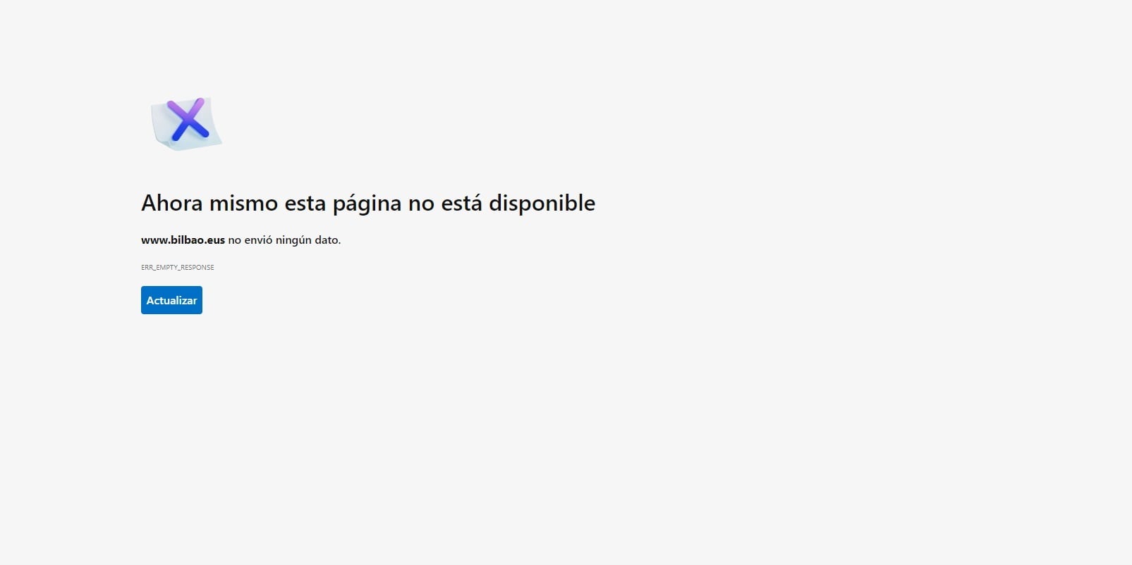 La web bilbao.eus se encuentra caída.