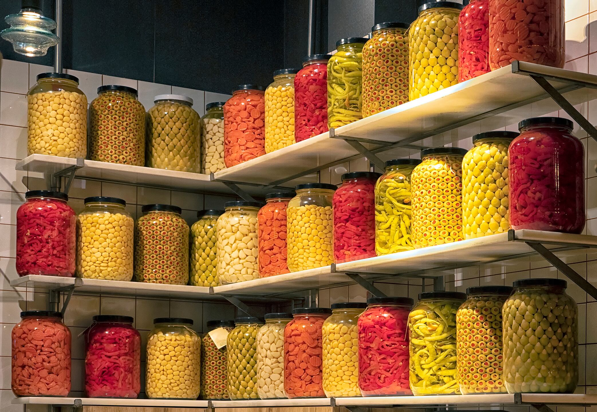 Foto de archivo de conservas vegetales