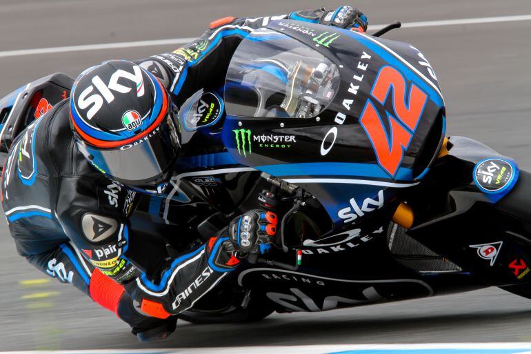 El italiano Francesco Bagnaia durante la primera sesión en el circuito