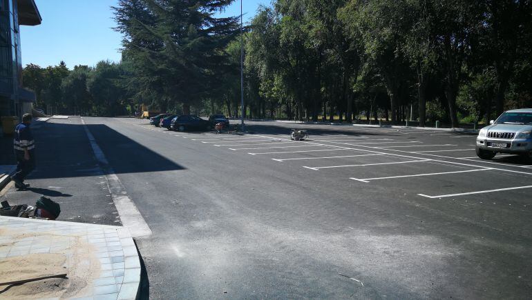 Imagen del aparcamiento del Pabellón de Deportes