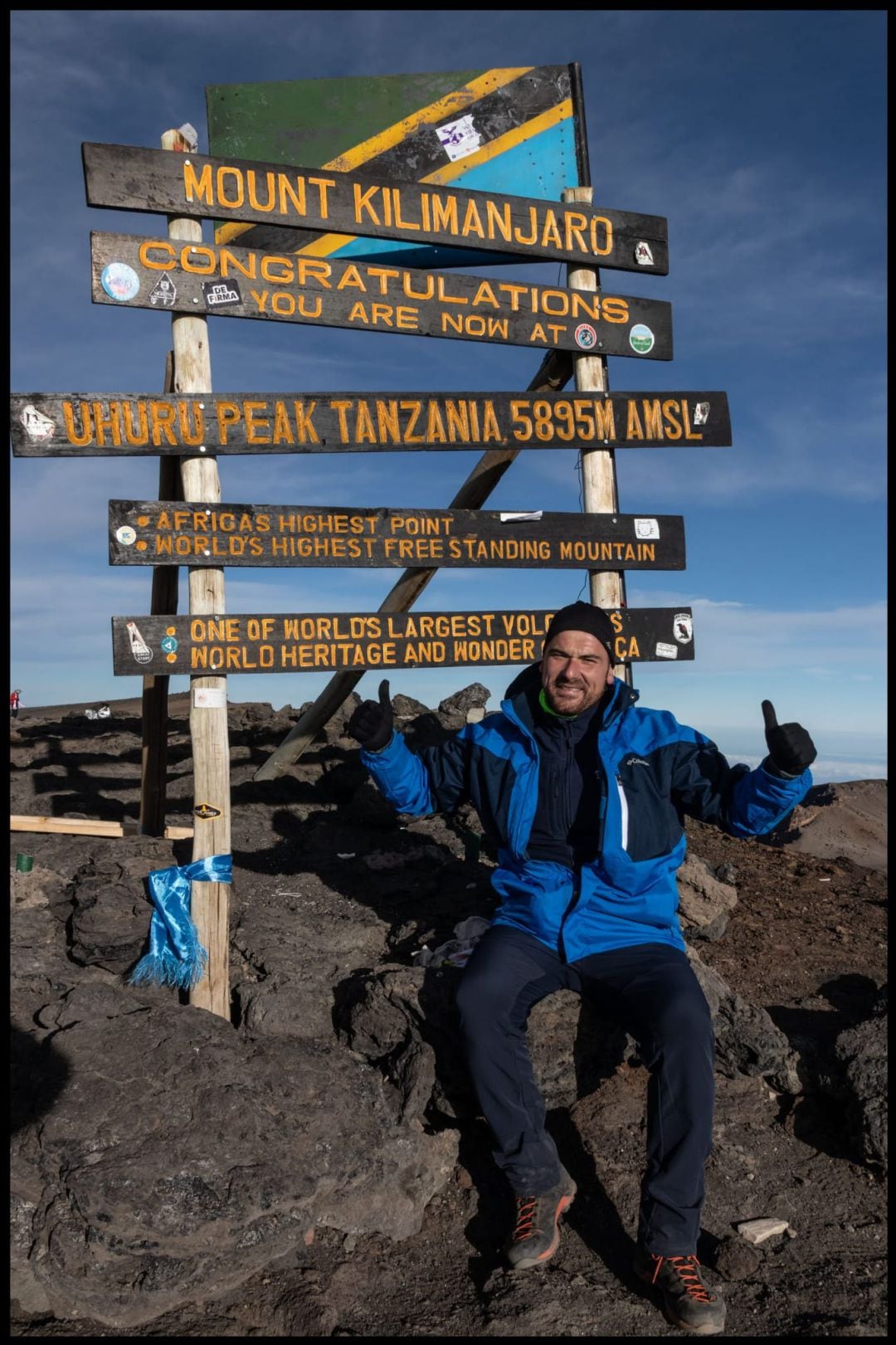 Carlos García en el Kilimanjaro 