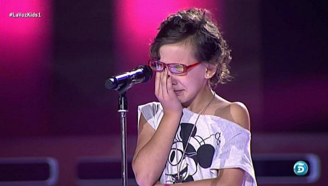 Iraila se queda en blanco y rompe a llorar en &#039;La voz kids&#039;