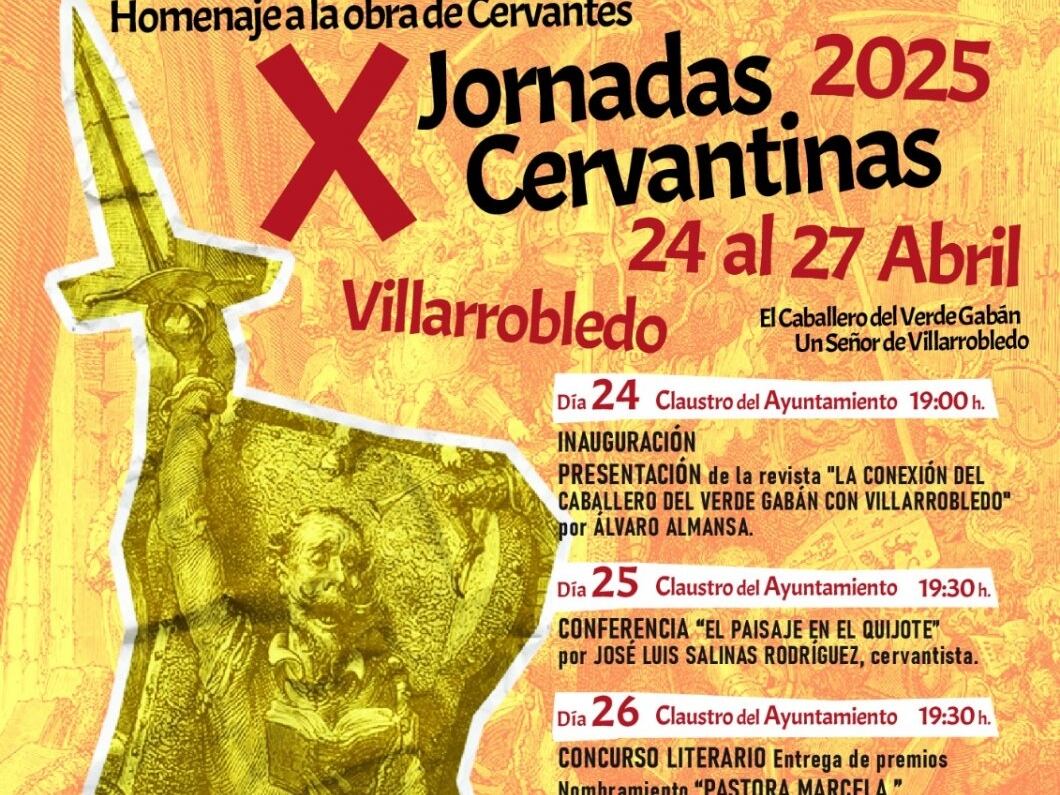Cartel de las X Jornadas Cervantinas de Villarrobledo