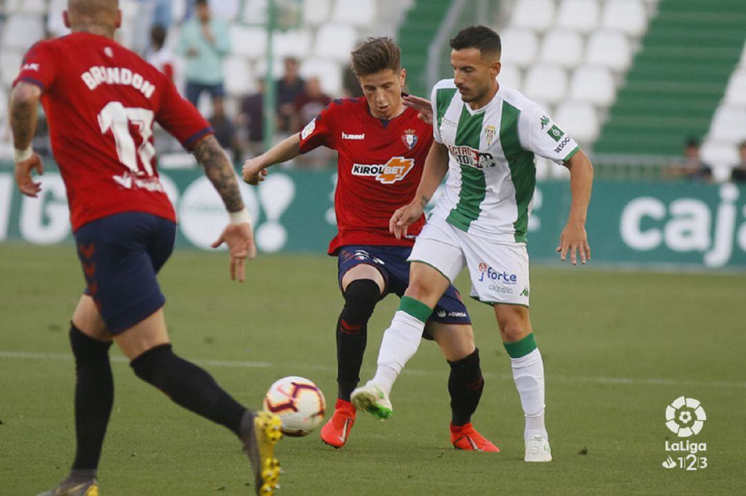 Fernández pugna por un balón