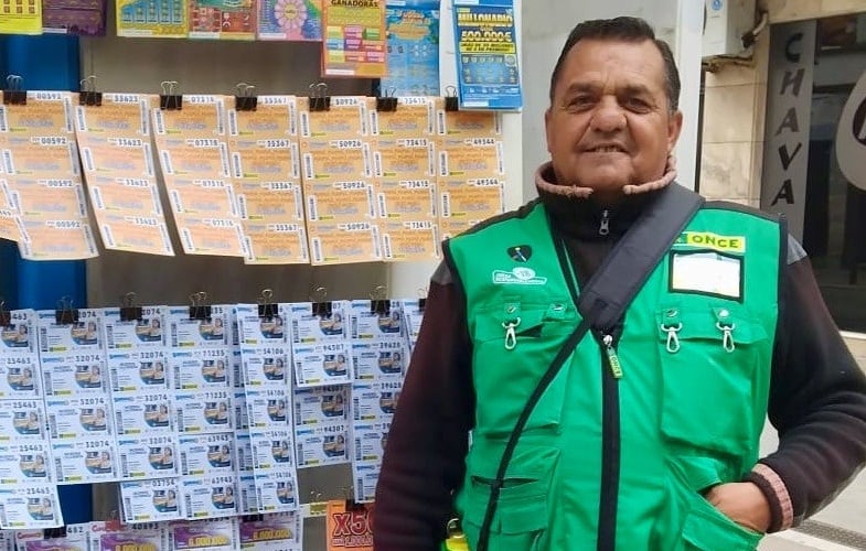 Sergio Soisa, vendedor de la ONCE
