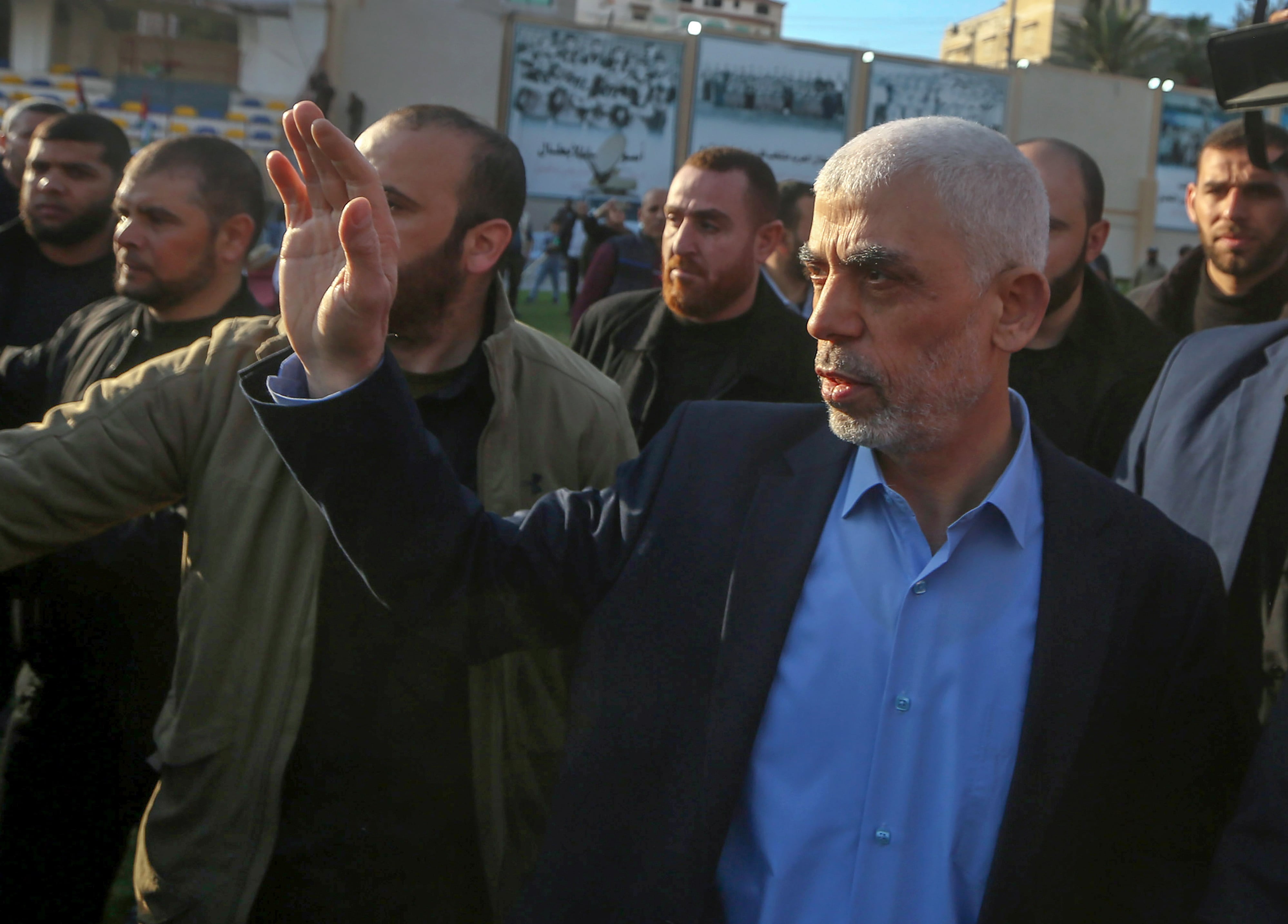 Esta es la ultima foto al aire libre del lider de Hamas Yahya Al Sinwar, mas conocido como Abu Ibrahim  y es de septbre del 23