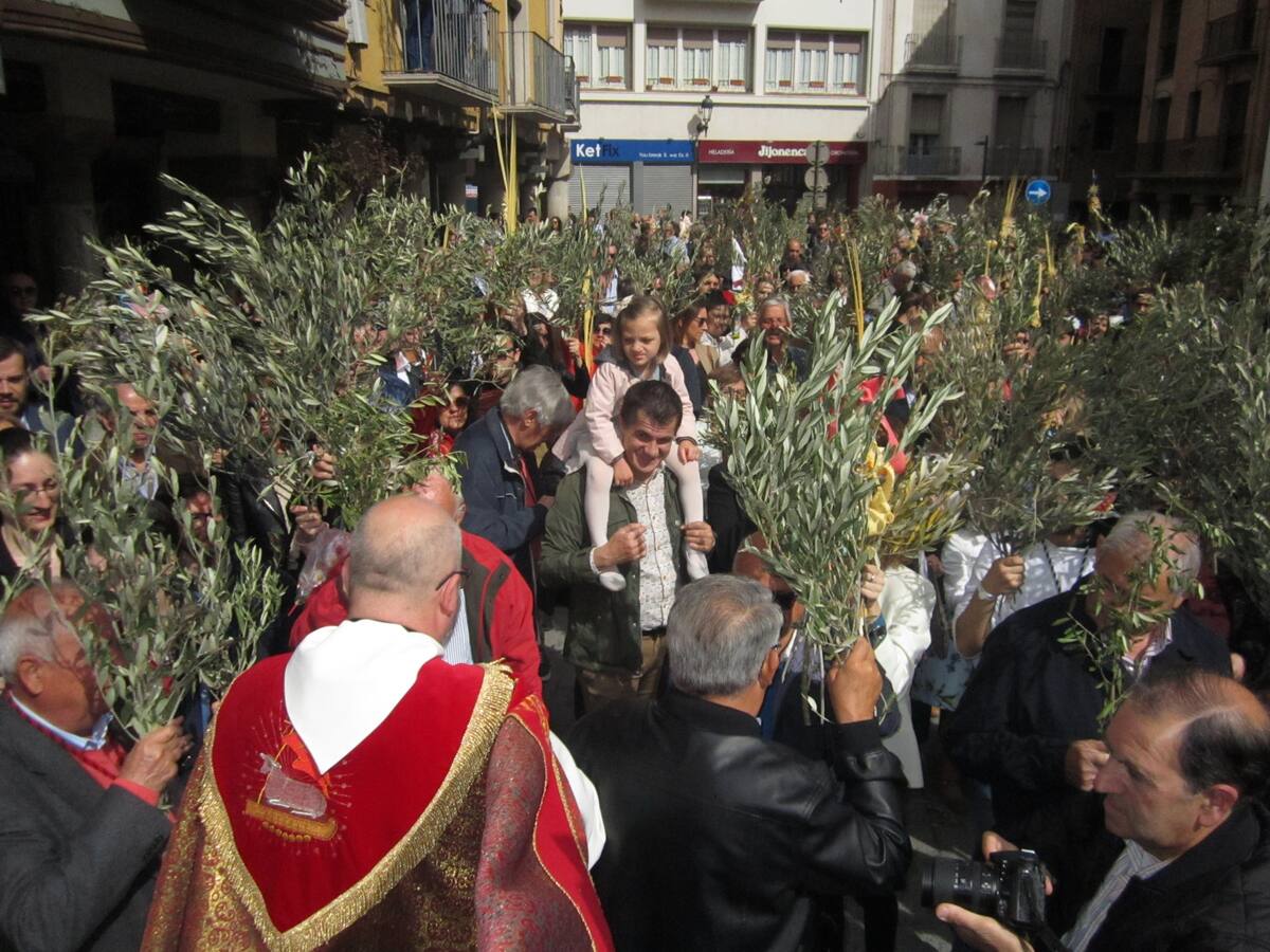 Bendición de palmas y ramos en Barbastro