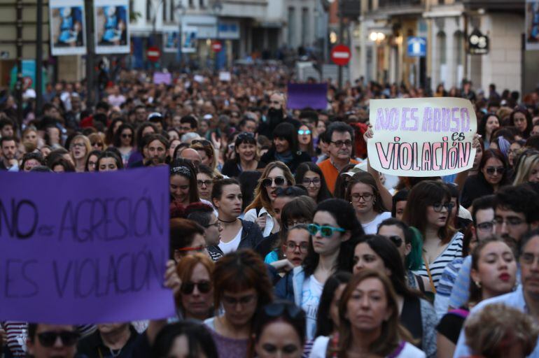 Manifestación en Valladolid el pasado 26 de abril contra la sentencia del caso &quot;La Manada&quot;