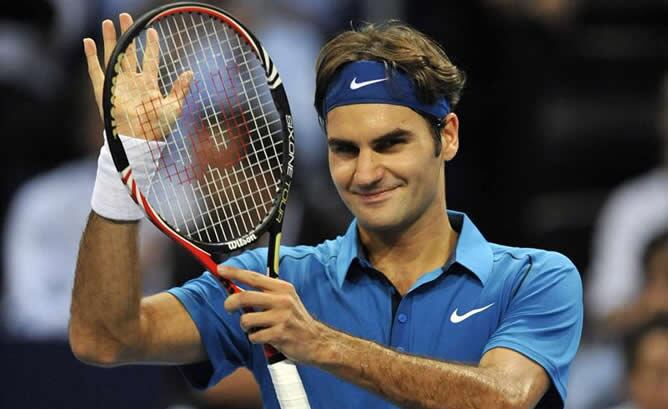 Roger Federer celebra su triunfo