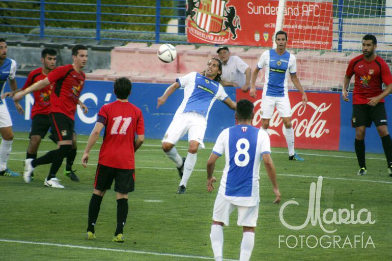 Imagen del gol de Checa en La Nucia- Foto de María Ferri