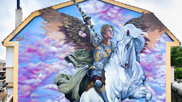 Jorge Gordillo, alias El Rojo, autor del mural de Soto del Real nominado a mejor mural del mundo