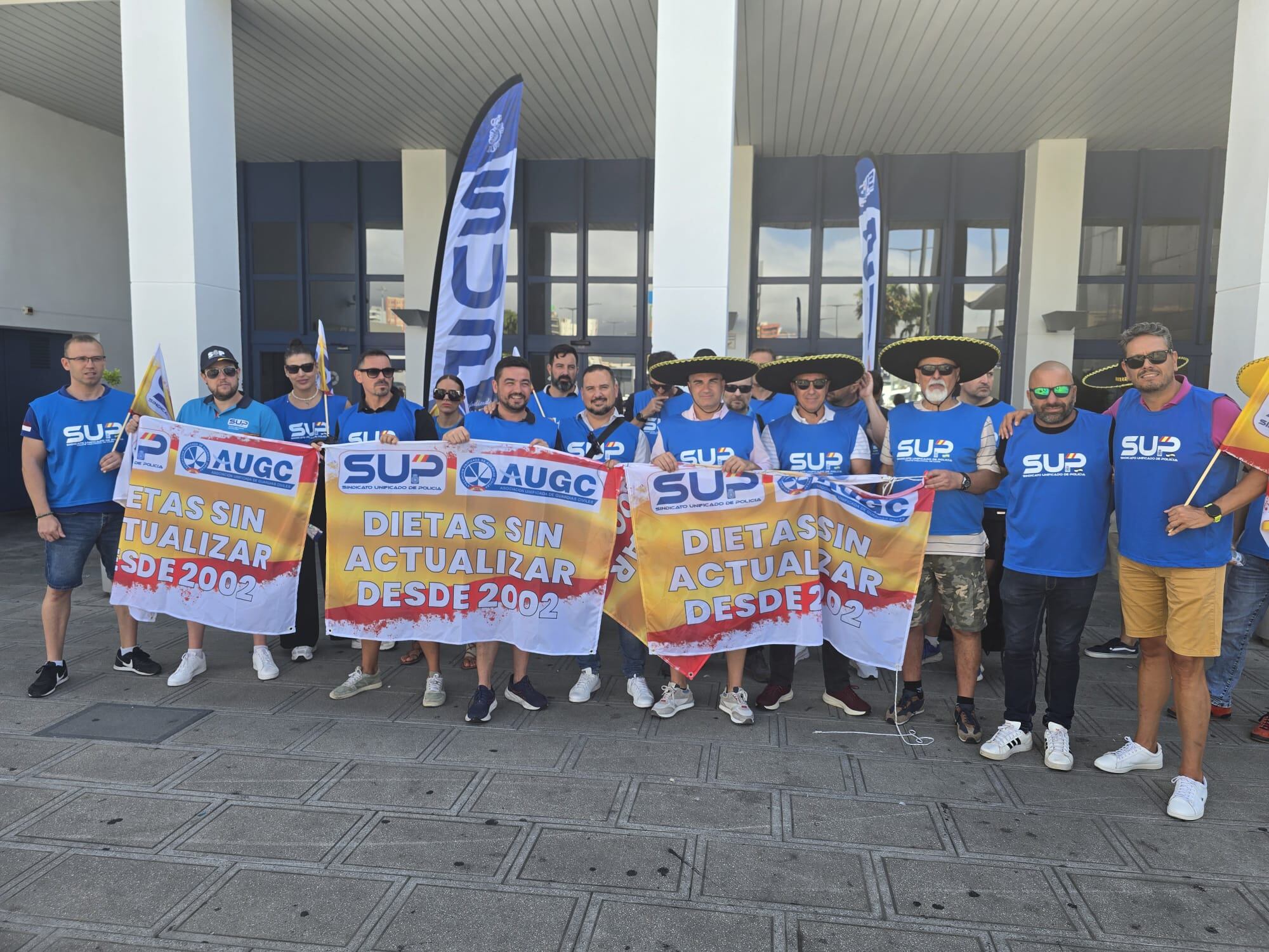 Concentración del SUP en el puerto de Algeciras.