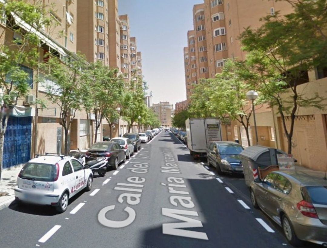 La calle de Alicante en la que ha tenido lugar el accidente