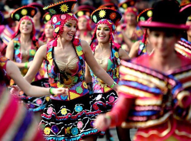 Desfile del carnaval de Ovar, en la zona Centro de Portugal