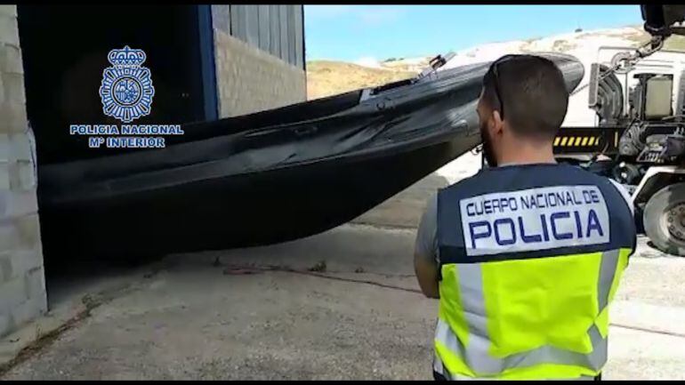 Narcolancha intervenida por la Policía Nacional