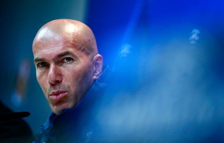 Zidane, en la sala de prensa